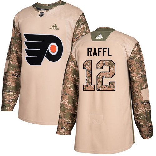 Adidas Flyers #12 Michael Raffl Camo Authentic Veterans Day Stitched NHL Jersey